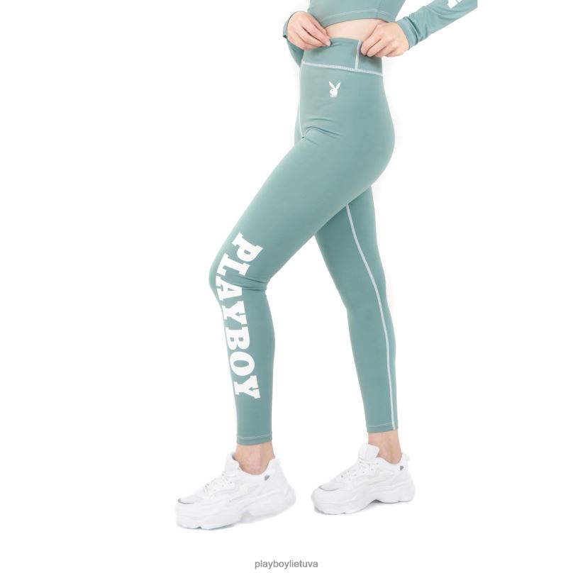 aktyvūs firminiai antblauzdžiai žalias Playboy moterys apranga 64RVB1331