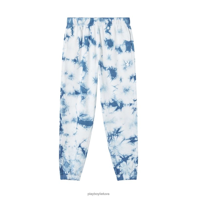 krištolo raištelių dažytos sportinės kelnės krištolo mėlyna Playboy moterys apranga 64RVB1308
