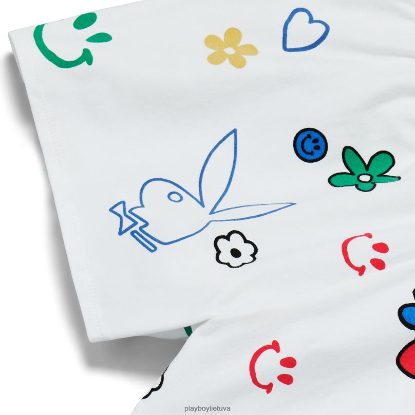 lengvi šortai žvaigždutė balta / daugialypė Playboy moterys apranga 64RVB1302