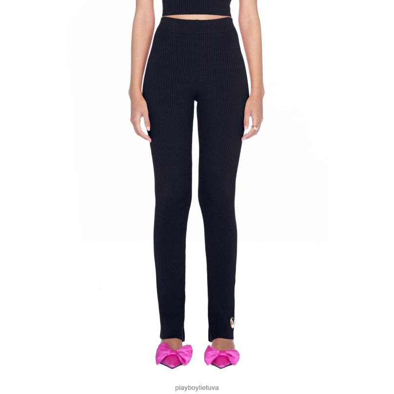 platėjantys briaunoti antblauzdžiai juodas Playboy moterys apranga 64RVB657