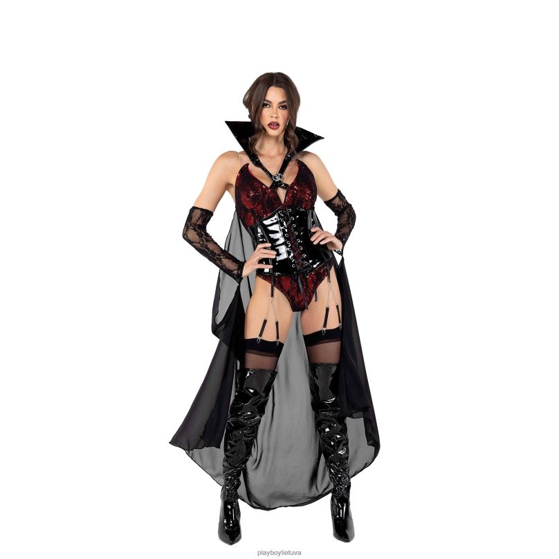 vampyras - 2vnt rinkinys juoda/raudona Playboy moterys apranga 64RVB1365