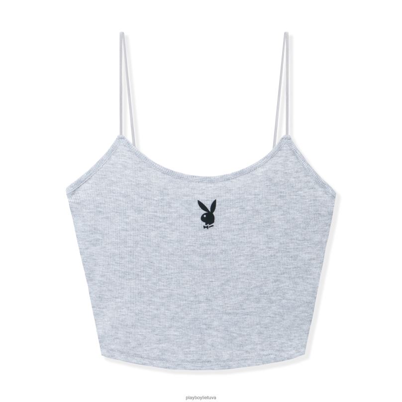 klasikinis Cami top pilka Playboy moterys apranga 64RVB925