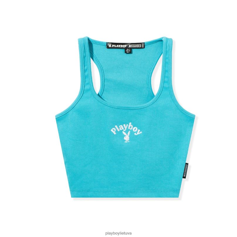 klasikinis apkarpytas lenktyninis bakas mėlyna Playboy moterys apranga 64RVB1036