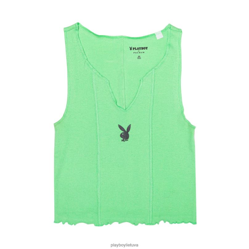 „pasidaryk pats“ bako viršus pastelinė žalia Playboy moterys apranga 64RVB1049