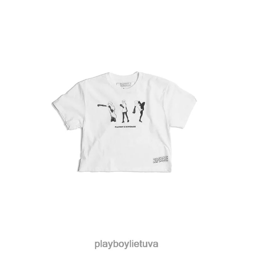 superare marškinėliai baltas Playboy moterys apranga 64RVB939