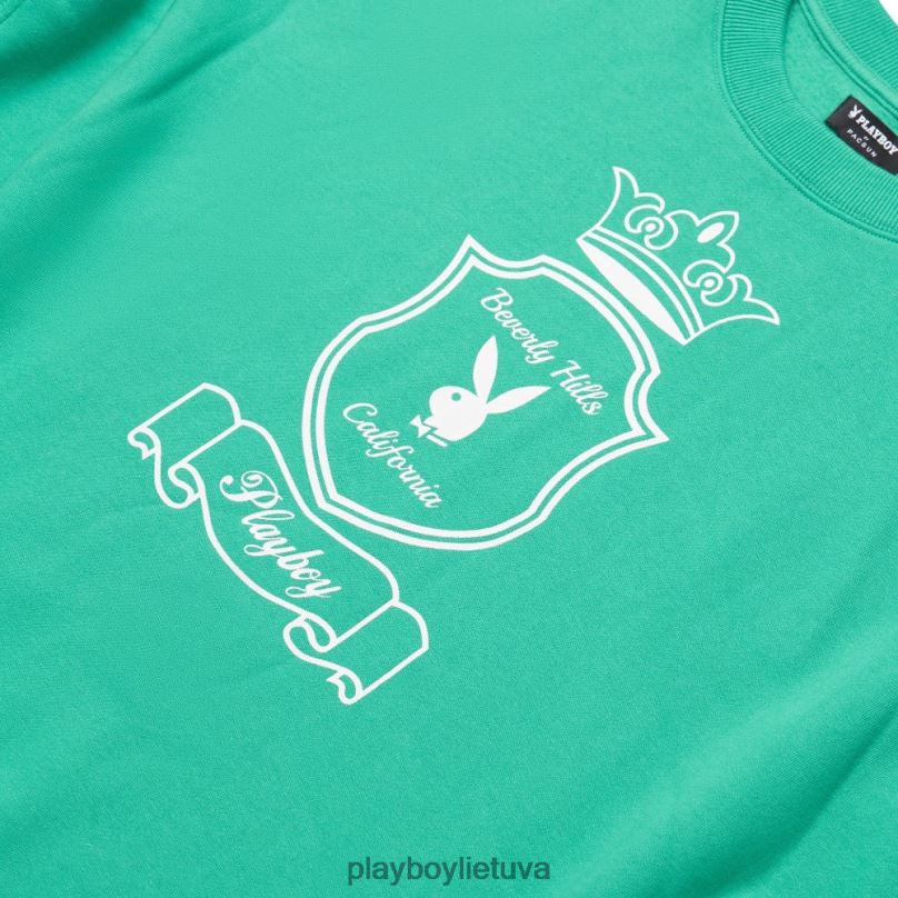 Bunny Hills crewneck Holly green Playboy moterys apranga 64RVB1156
