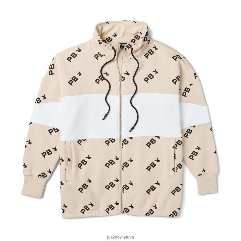 megztinis su užtrauktuku akmuo Playboy moterys apranga 64RVB1127