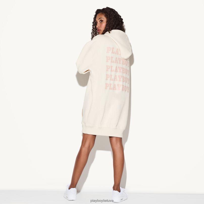 pakartotinio rašto suknelė su gobtuvu smėlis Playboy moterys apranga 64RVB1082
