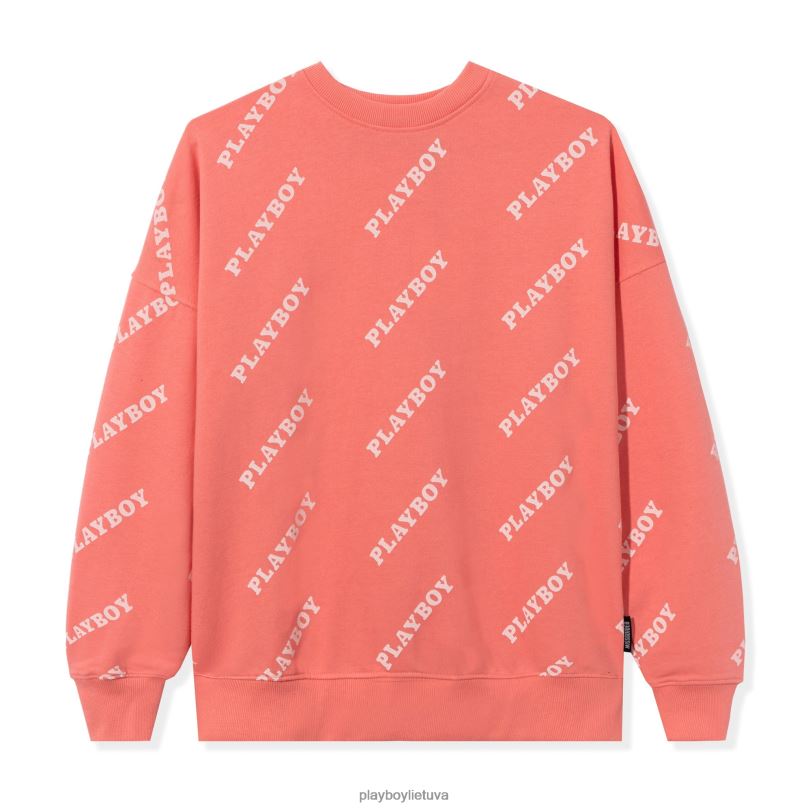 stiebo viršūnė negabaritinė crewneck rožinis Playboy moterys apranga 64RVB1158