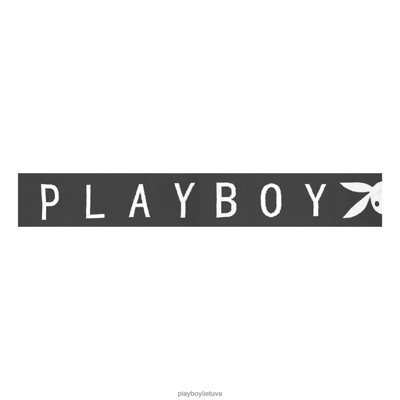 megztas logotipinis šalikas juodas Playboy moterys priedas 64RVB1604
