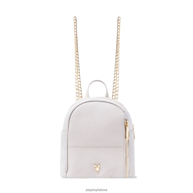 odinė mini kuprinė kremas Playboy moterys priedas 64RVB1594