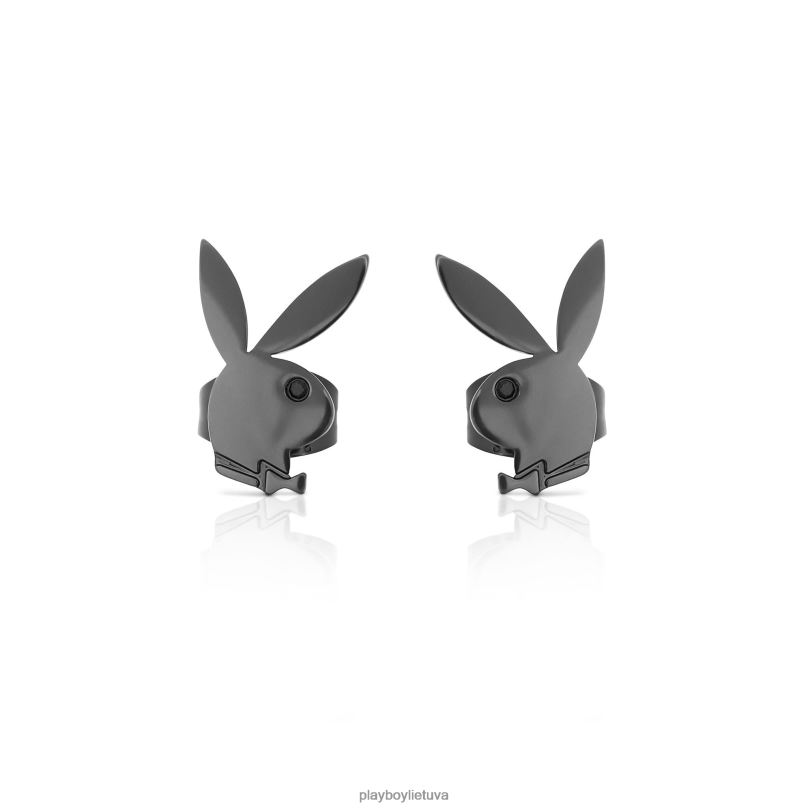 auskarai su triušio galva juodas Playboy moterys priedas 64RVB1627
