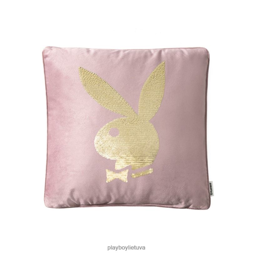 triušio galvos blizgučių pagalvė rožinis Playboy unisex priedas 64RVB898