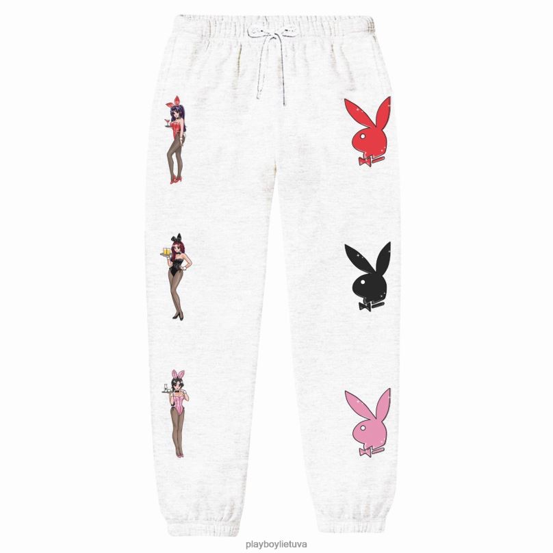 Tokijo klubo zuikio sportinės kelnės baltas Playboy vyrų apranga 64RVB581