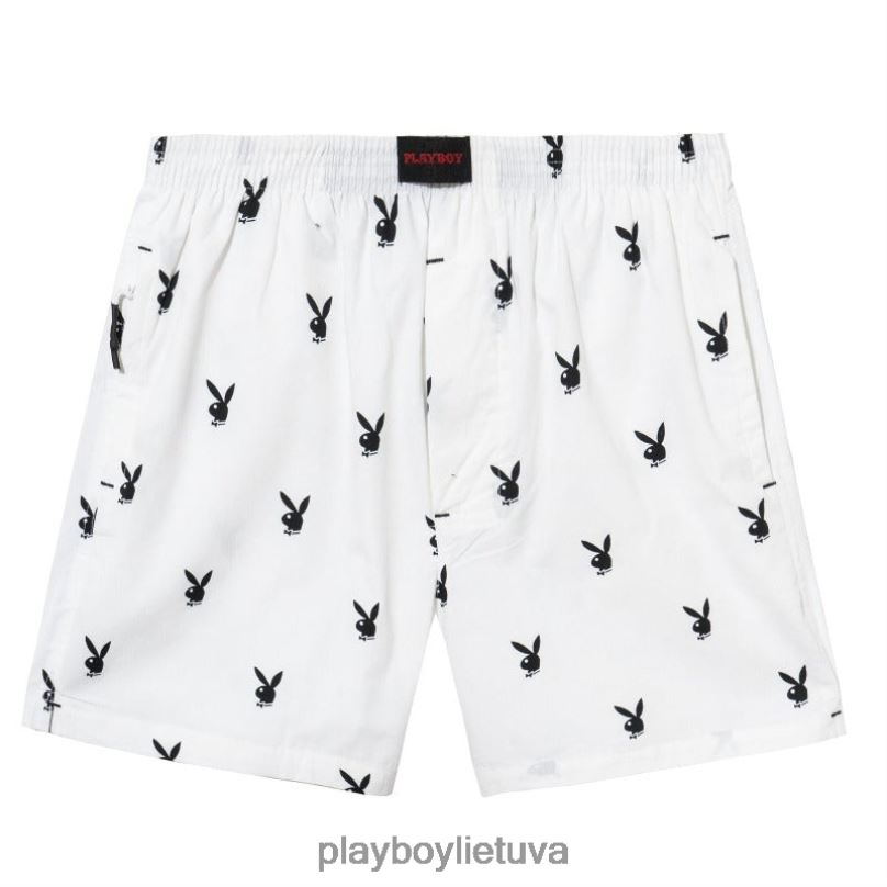 pasikartojantys triušio galvos poilsio šortai baltas Playboy vyrų apranga 64RVB583