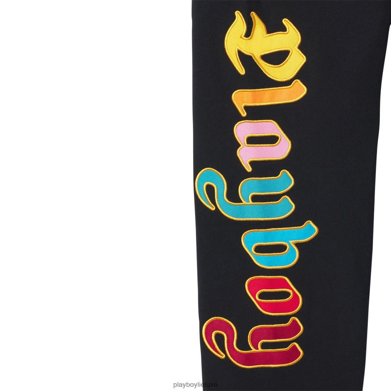 patogumai sportines kelnes juodas Playboy vyrų apranga 64RVB612