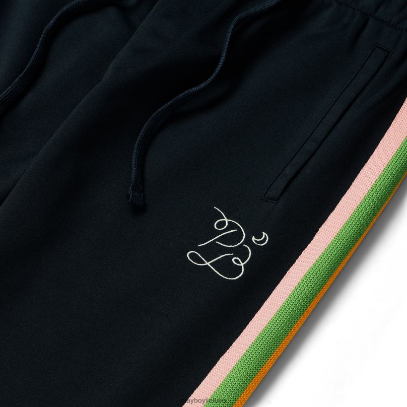 megztos lipnios trikotažo kelnės juodas Playboy vyrų apranga 64RVB555