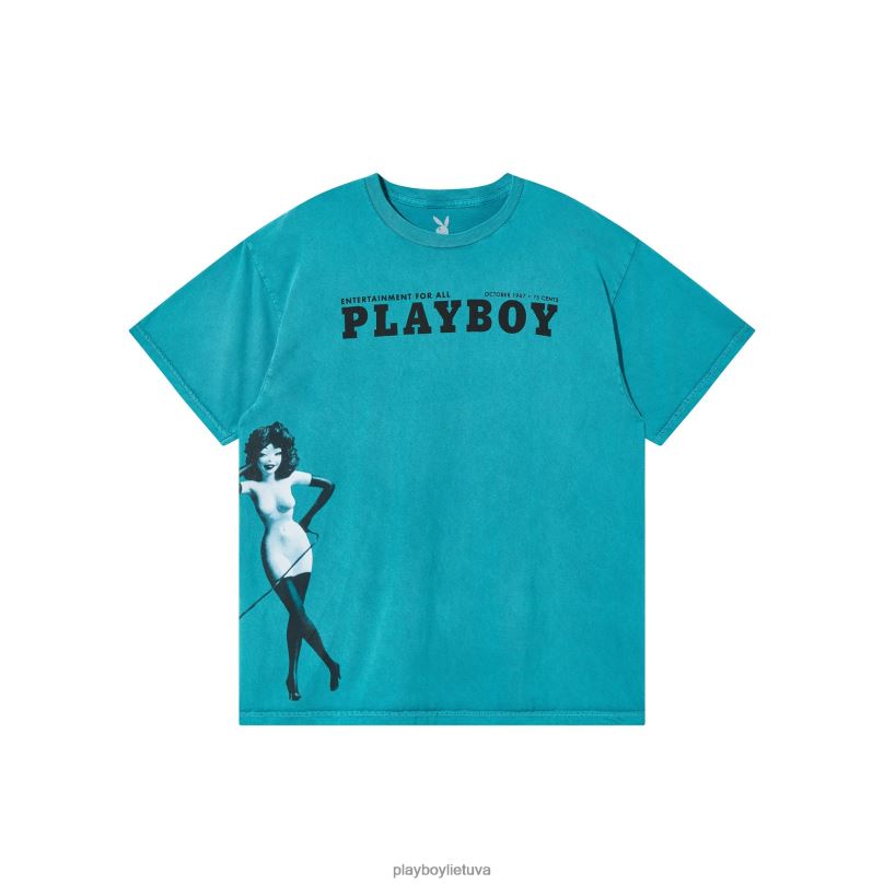 1967 metų spalio mėnesio išskalbti marškinėliai originalus Playboy vyrų apranga 64RVB295