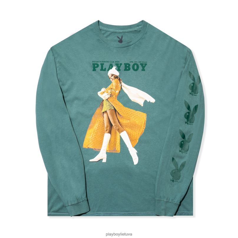 1970 metų balandžio viršelis ilgomis rankovėmis originalus Playboy vyrų apranga 64RVB165