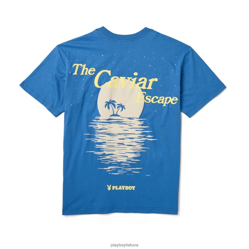 „Escape“ marškinėliai trumpomis rankovėmis karinis jūrų laivynas Playboy vyrų apranga 64RVB293