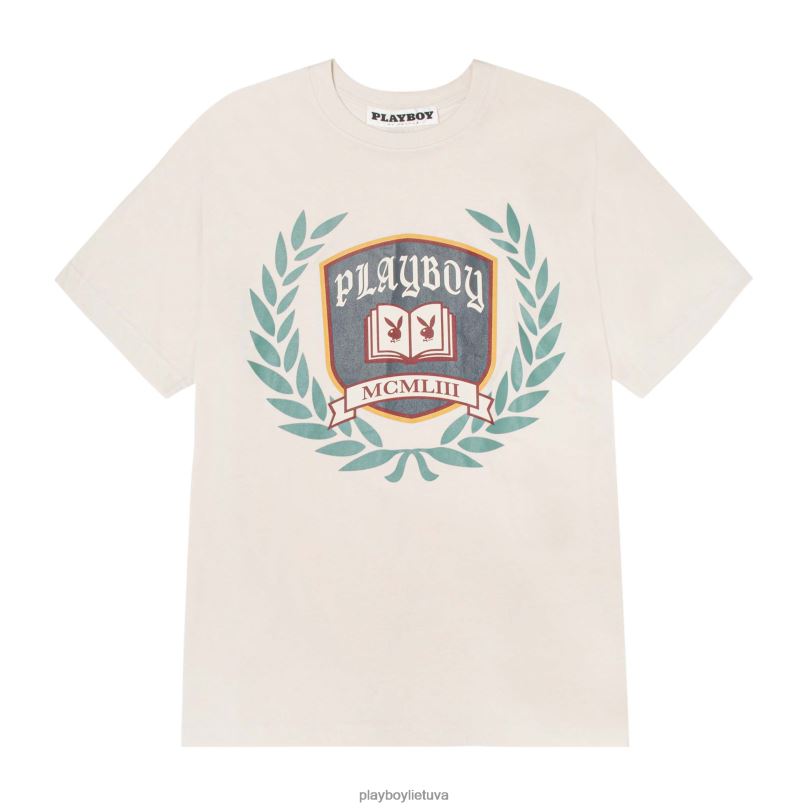 Ivy League marškinėliai beveik baltas Playboy vyrų apranga 64RVB297