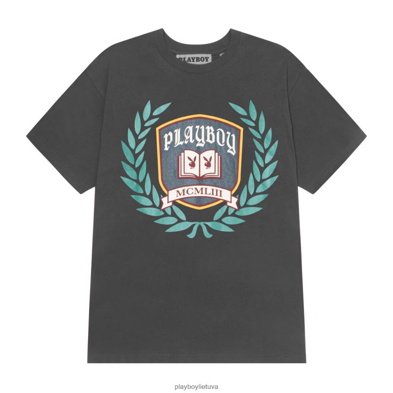 Ivy League marškinėliai juodas Playboy vyrų apranga 64RVB296