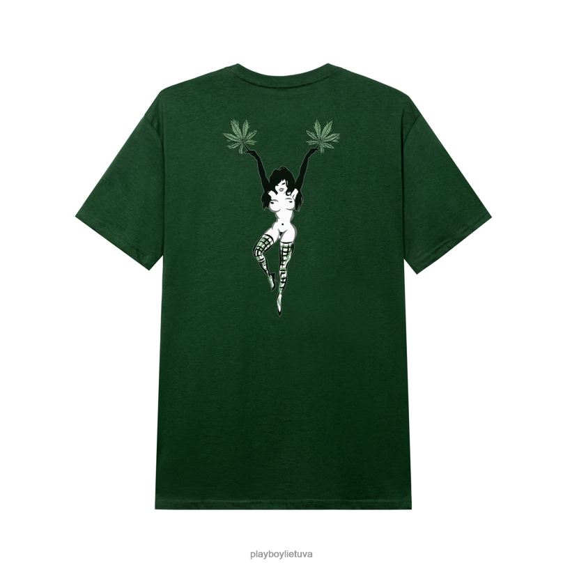 komandiniai moteriški marškinėliai žalias Playboy vyrų apranga 64RVB77