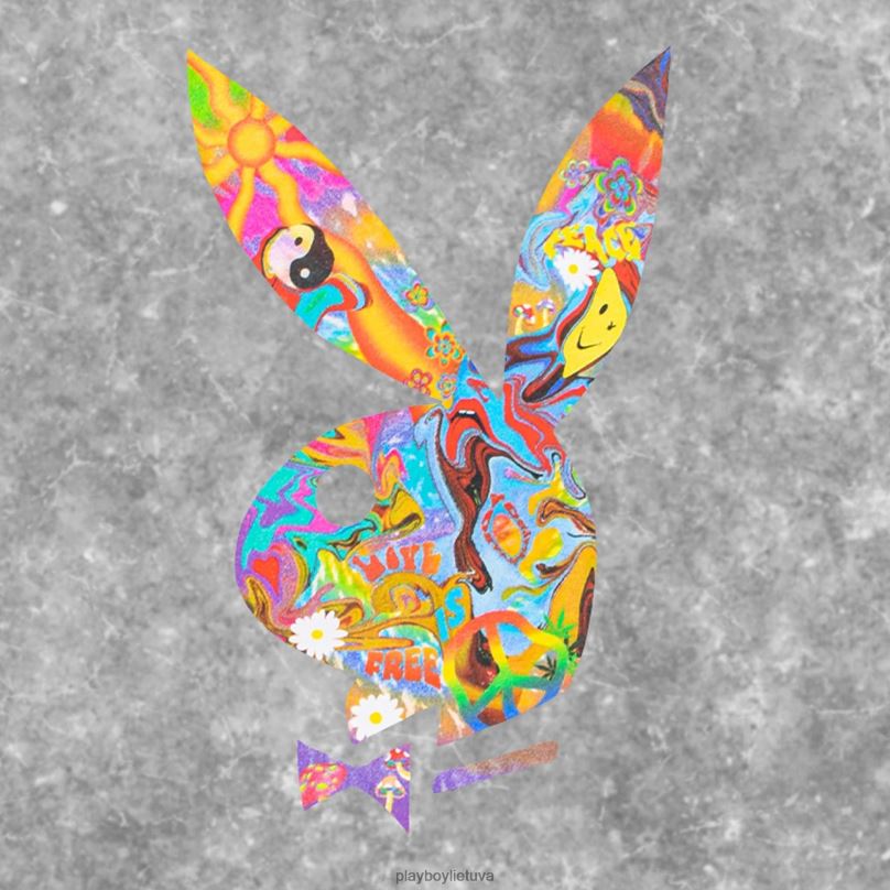 leistis į kelionę dūmais dažomi marškinėliai originalus Playboy x Color Bars vyrų apranga 64RVB231