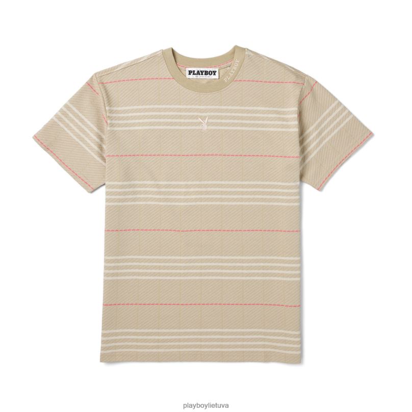 marškinėliai trumpomis rankovėmis pledas Playboy vyrų apranga 64RVB271