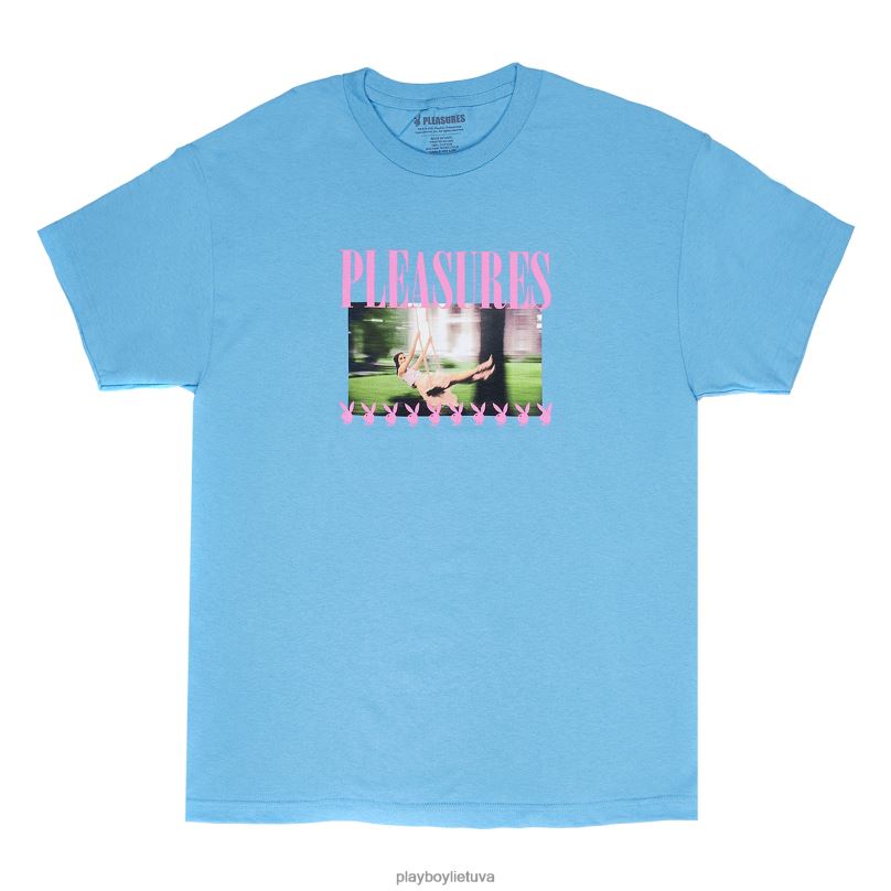 siūbuojantys žaidimų draugo marškinėliai mėlyna Playboy x Pleasures vyrų apranga 64RVB179