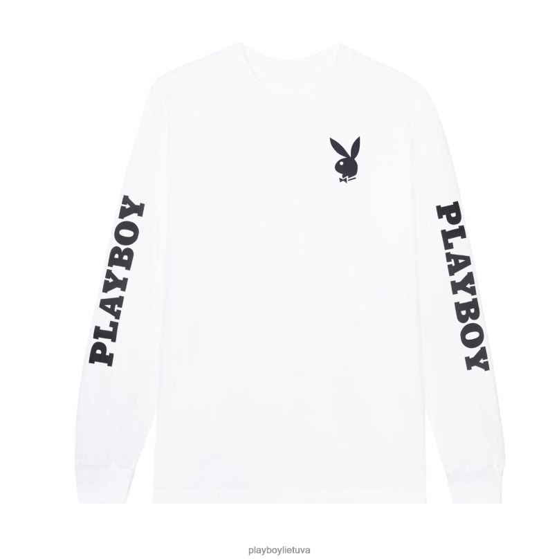stiebo galvutė ir triušio galva ilgomis rankovėmis baltas Playboy vyrų apranga 64RVB242