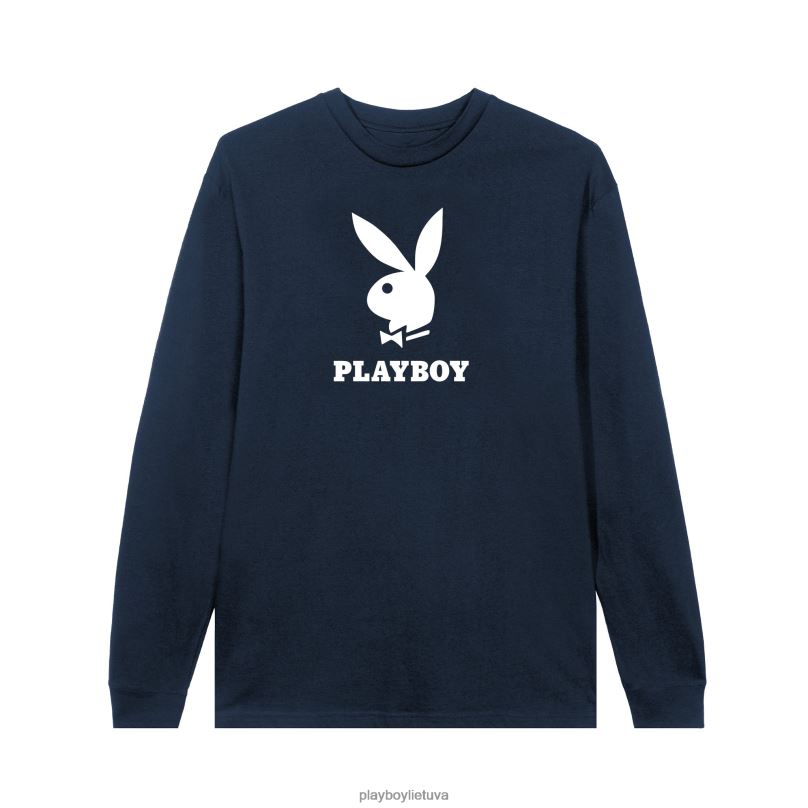 su logotipu ilgomis rankovėmis karinis jūrų laivynas Playboy vyrų apranga 64RVB60