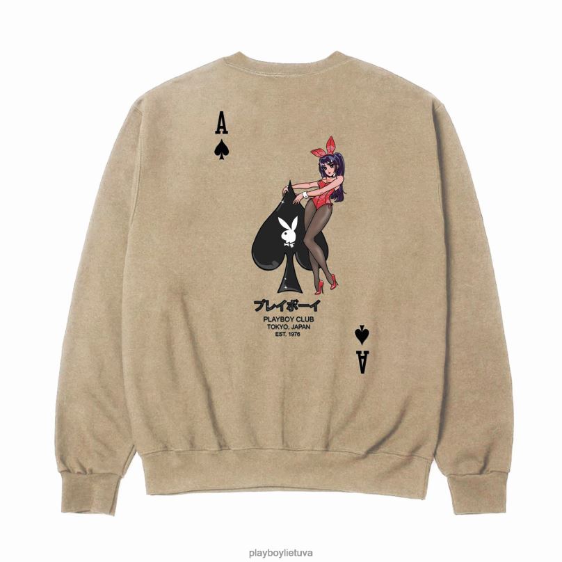 Pikų tūzas crewneck smėlis Playboy vyrų apranga 64RVB429