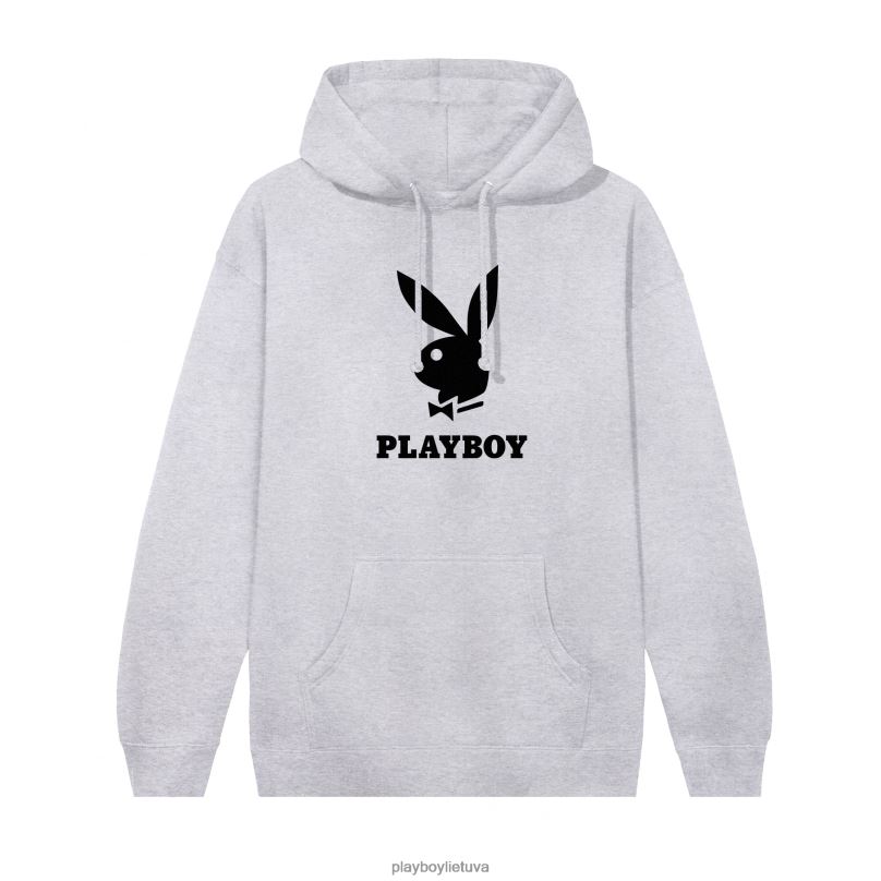 džemperis su logotipu viržių pilka Playboy vyrų apranga 64RVB399