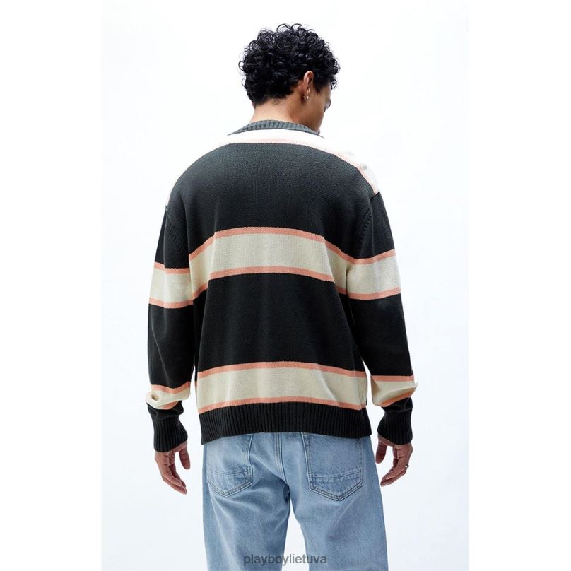 žvilgtelėjęs megztinis juodas Playboy vyrų apranga 64RVB493