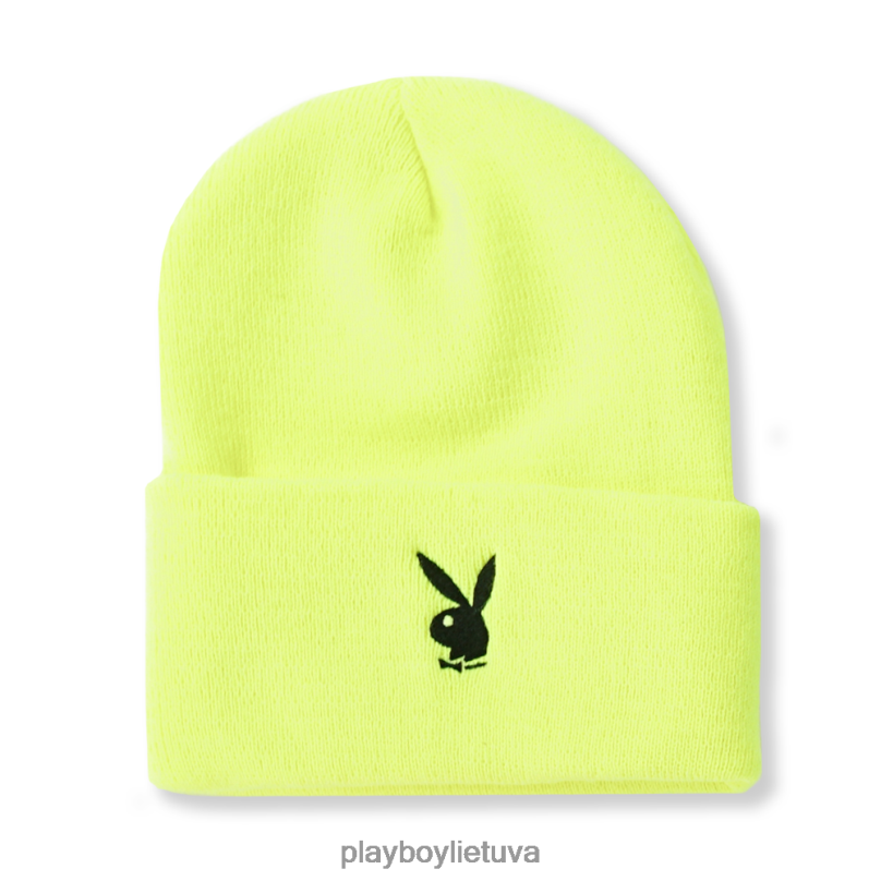 Trikotažo snapukė su triušio galva saugos geltona Playboy vyrų priedas 64RVB735