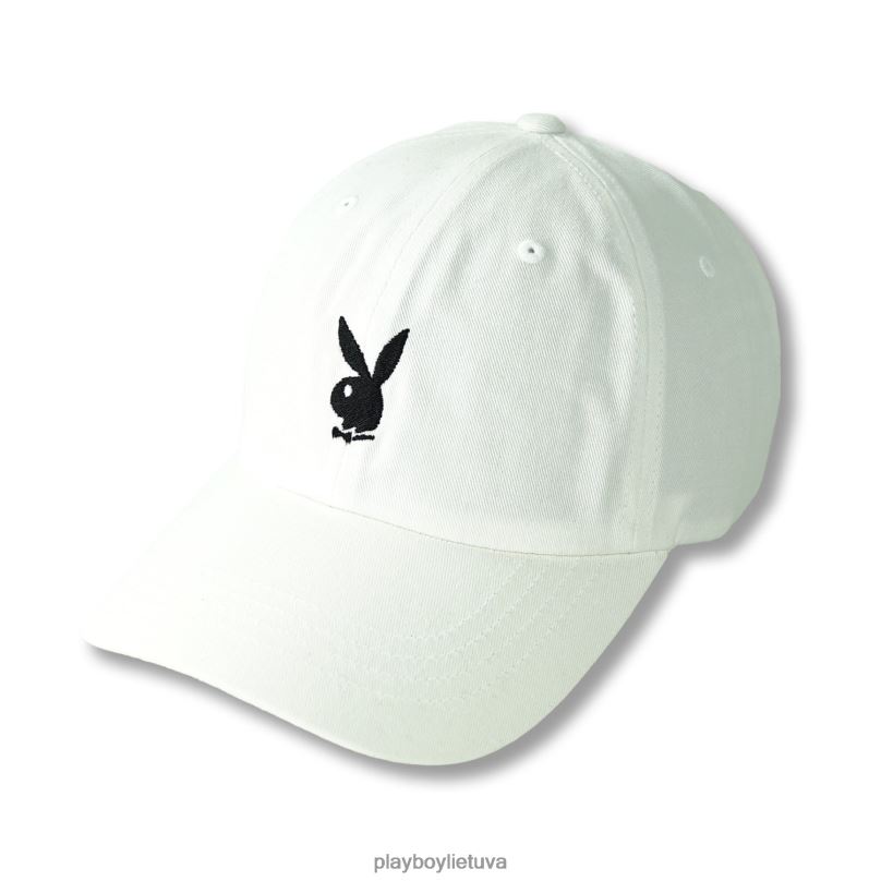 reguliuojama triušio galvos skrybėlė su logotipu baltas Playboy vyrų priedas 64RVB705