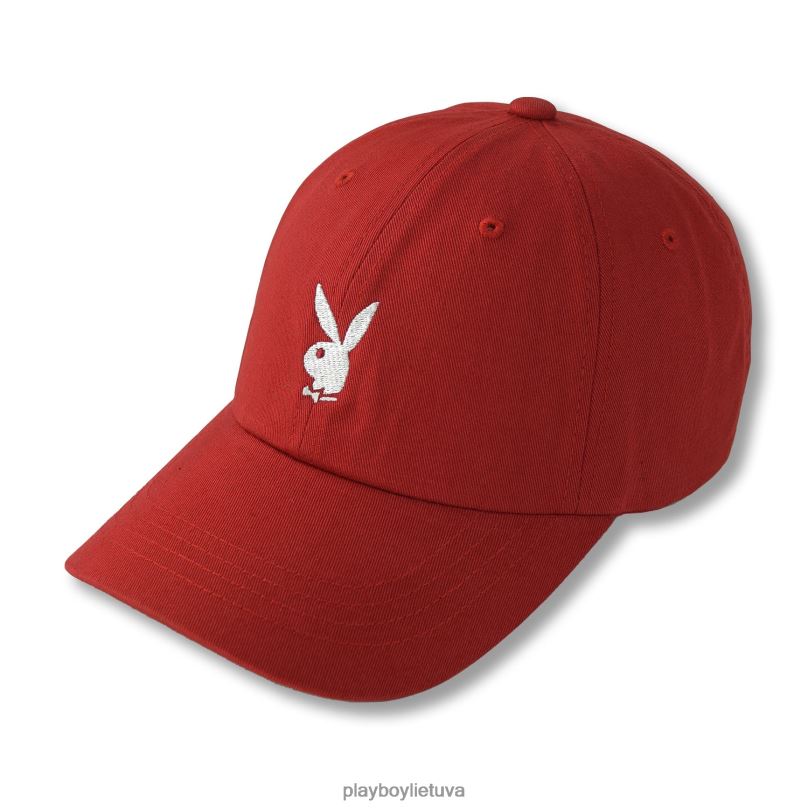 reguliuojama triušio galvos skrybėlė su logotipu raudona Playboy vyrų priedas 64RVB708