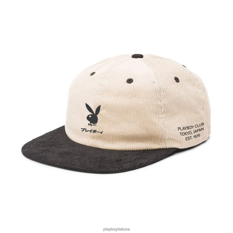 tokyo club chaki bill strapback juodas Playboy vyrų priedas 64RVB715